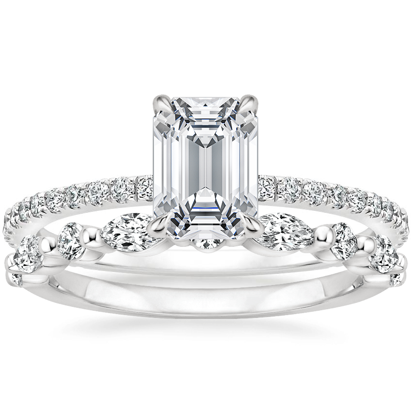 18K White Gold Demi Diamond Ring 1 3 ct. tw. with Versailles